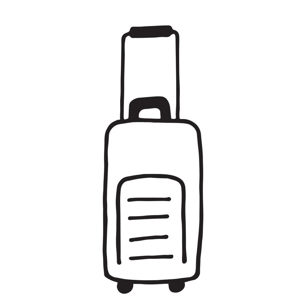koffer in doodle-stijl vector