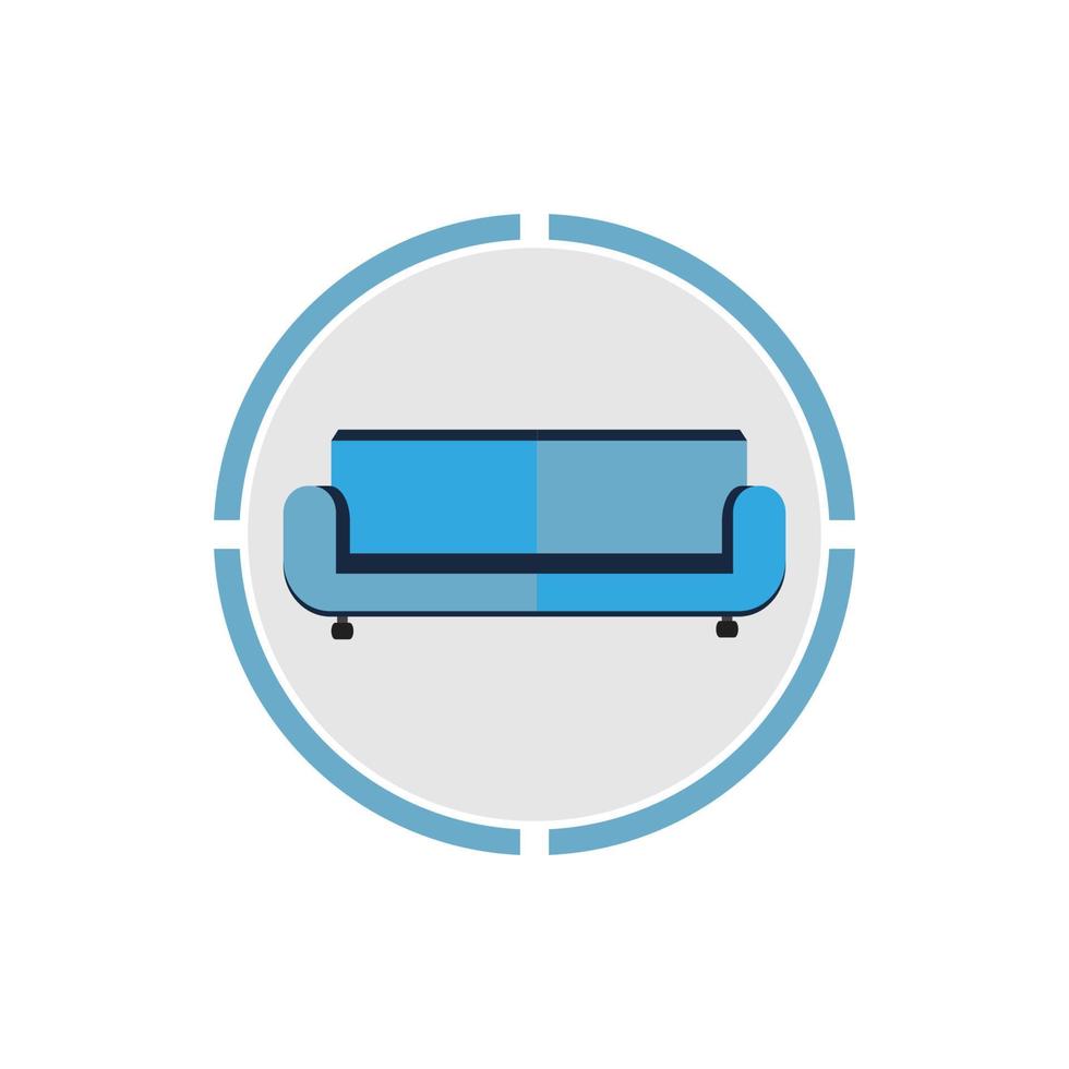 sofa vector logo pictogram afbeelding achtergrond