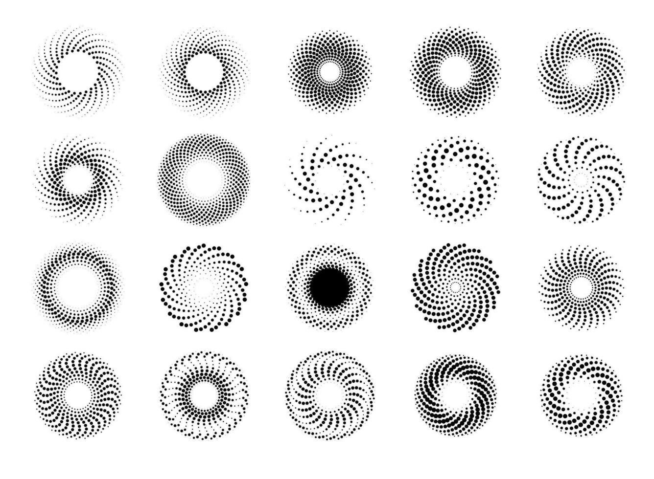 mooie gradiëntcirkel halftoon voor achtergronddecoratie strip vector