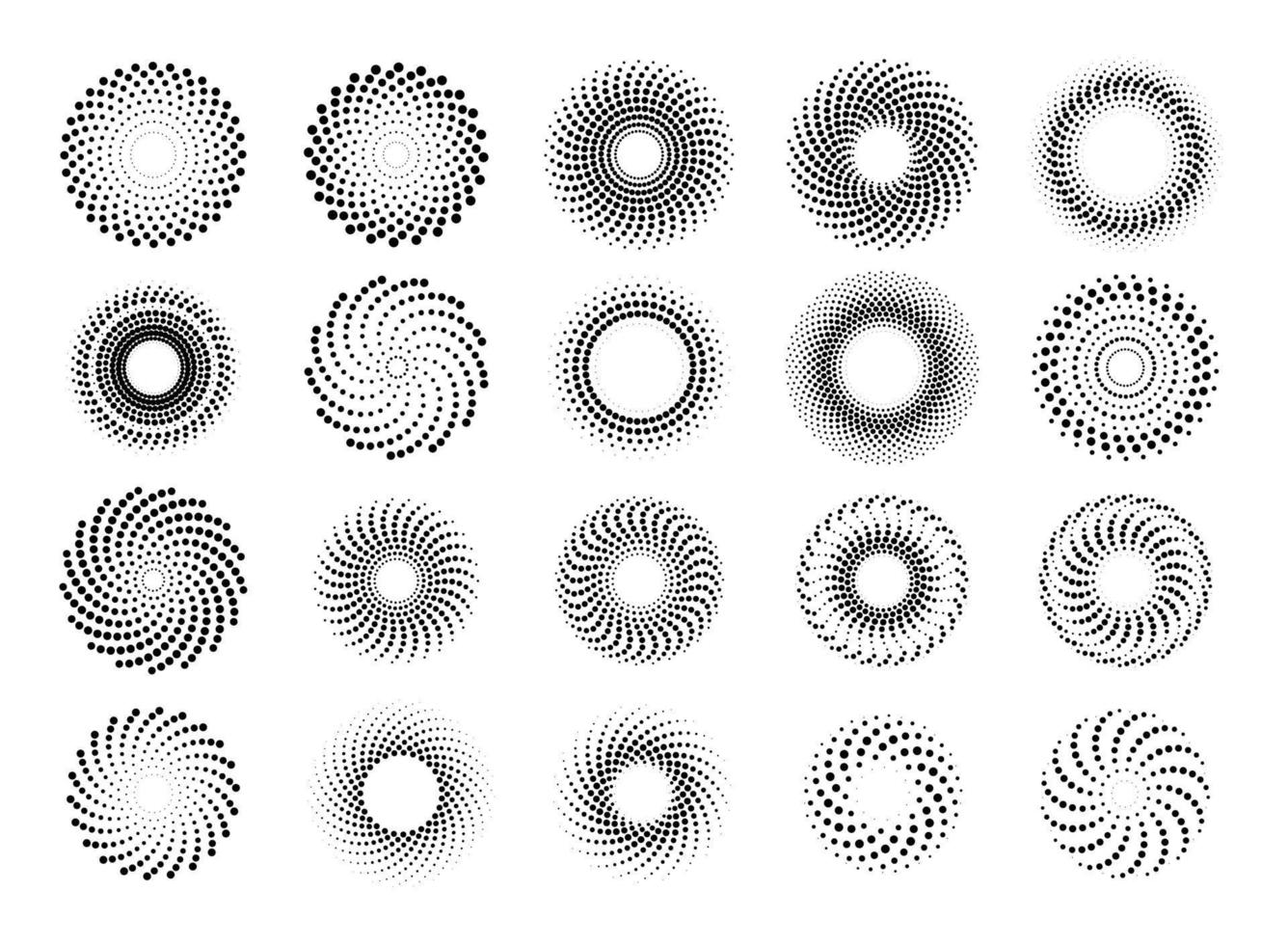 mooie gradiëntcirkel halftoon voor achtergronddecoratie strip vector