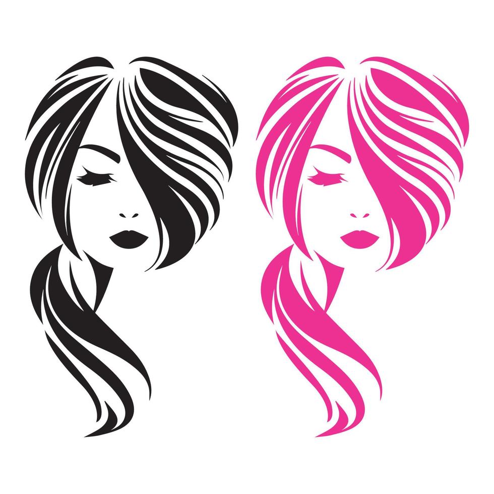 schoonheidssalon haar logo vector