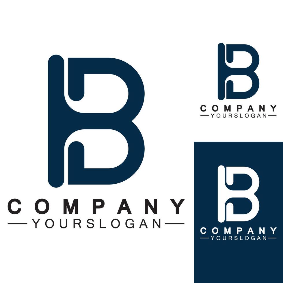 letter b logo vector, letter b bedrijfslogo, modern uniek creatief b logo-ontwerp, minimaal b aanvankelijk gebaseerd vectorpictogram. vector