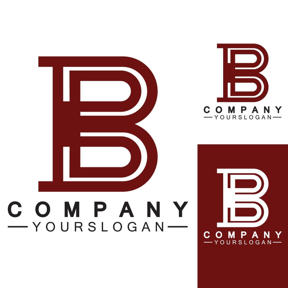 letter b logo vector, letter b bedrijfslogo, modern uniek creatief b logo-ontwerp, minimaal b aanvankelijk gebaseerd vectorpictogram. vector