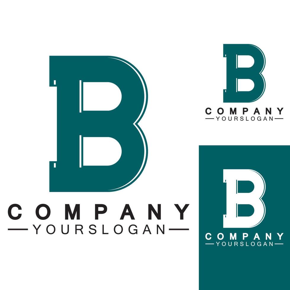 letter b logo vector, letter b bedrijfslogo, modern uniek creatief b logo-ontwerp, minimaal b aanvankelijk gebaseerd vectorpictogram. vector