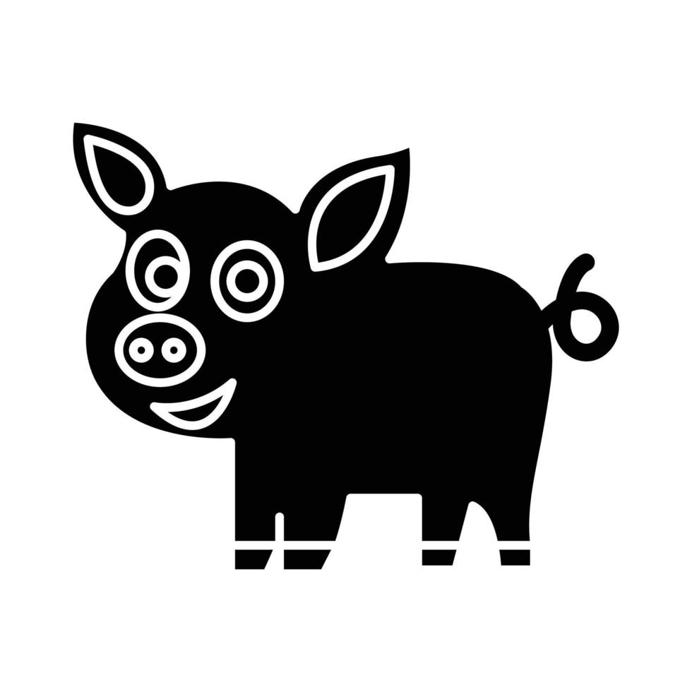 piggy animal vector icoon dat geschikt is voor commercieel werk en het gemakkelijk kan wijzigen of bewerken