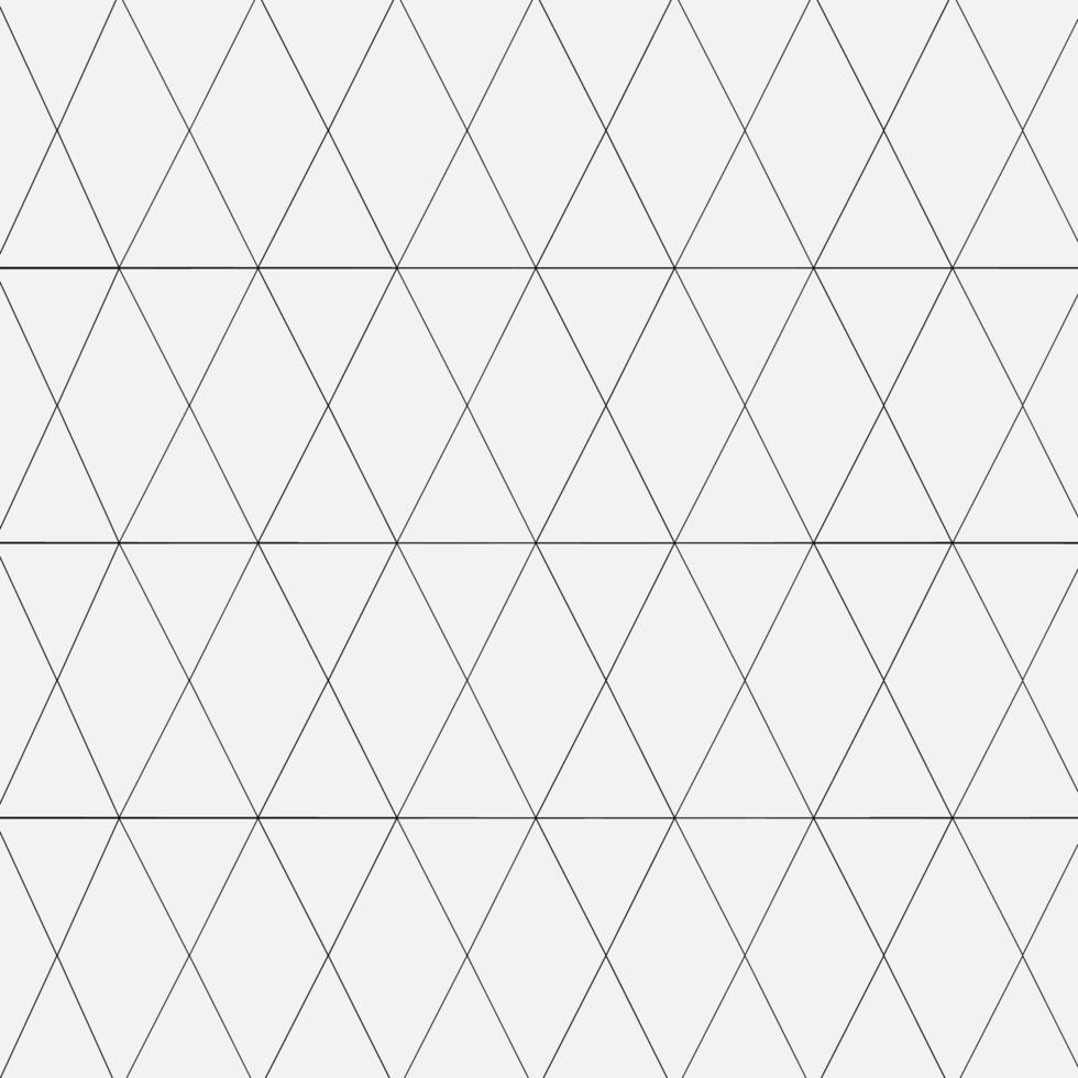 eindeloze driehoek en ruitpatroon, monochrome driehoeksachtergrond, bewerkbare lijn vector