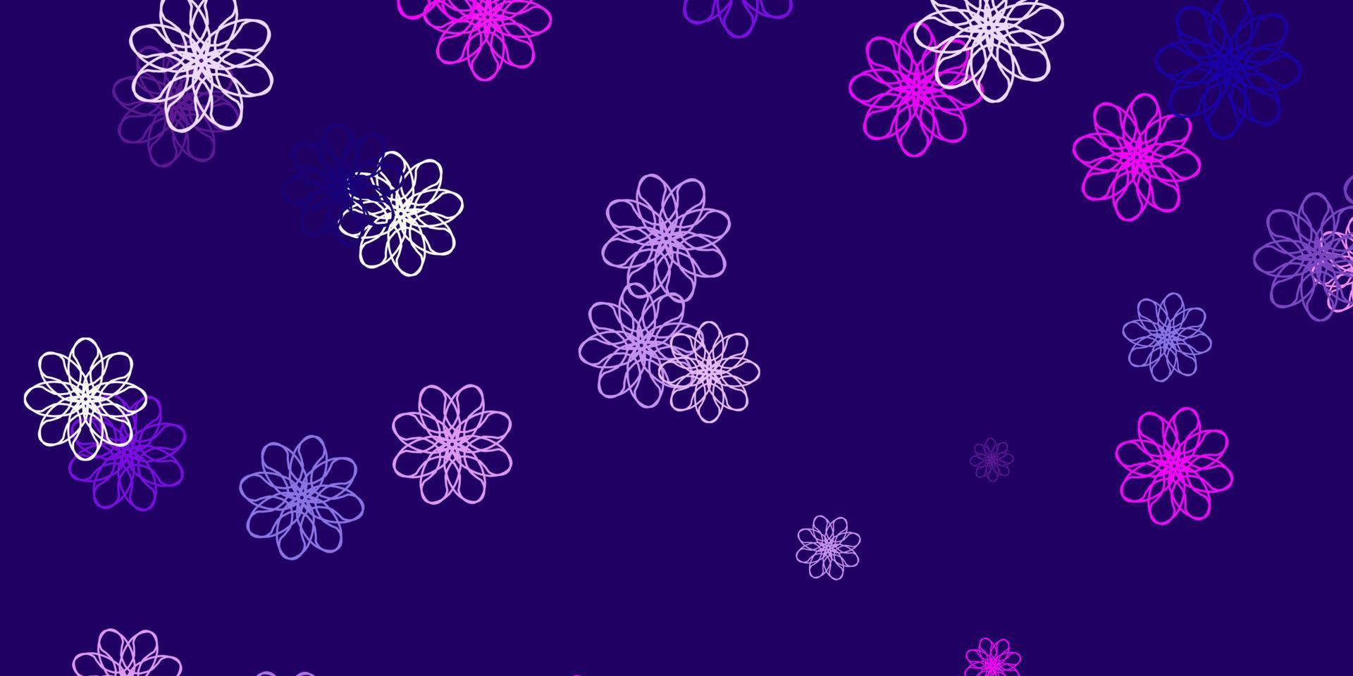 lichtpaarse vector natuurlijke lay-out met bloemen.