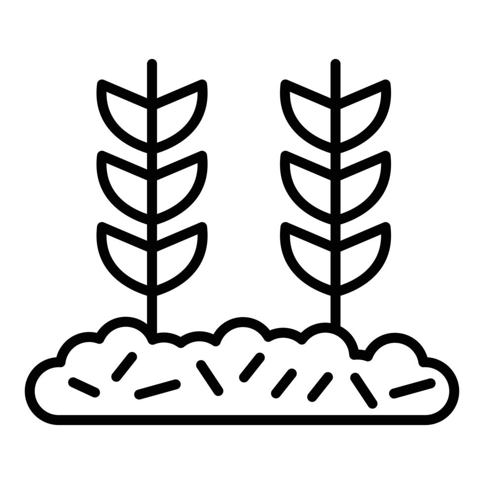 pictogramstijl tarweplantage vector