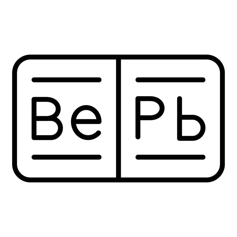 pictogramstijl periodiek systeem vector