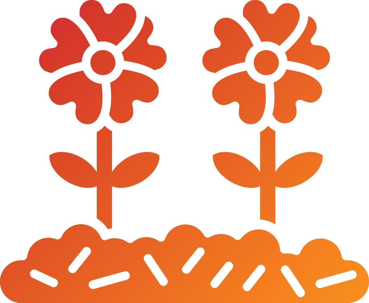 bloem plantage pictogramstijl vector