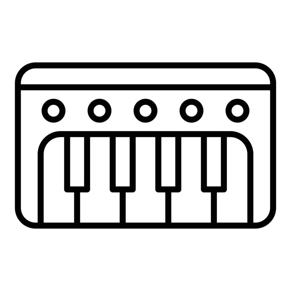 piano toetsenbord pictogramstijl vector