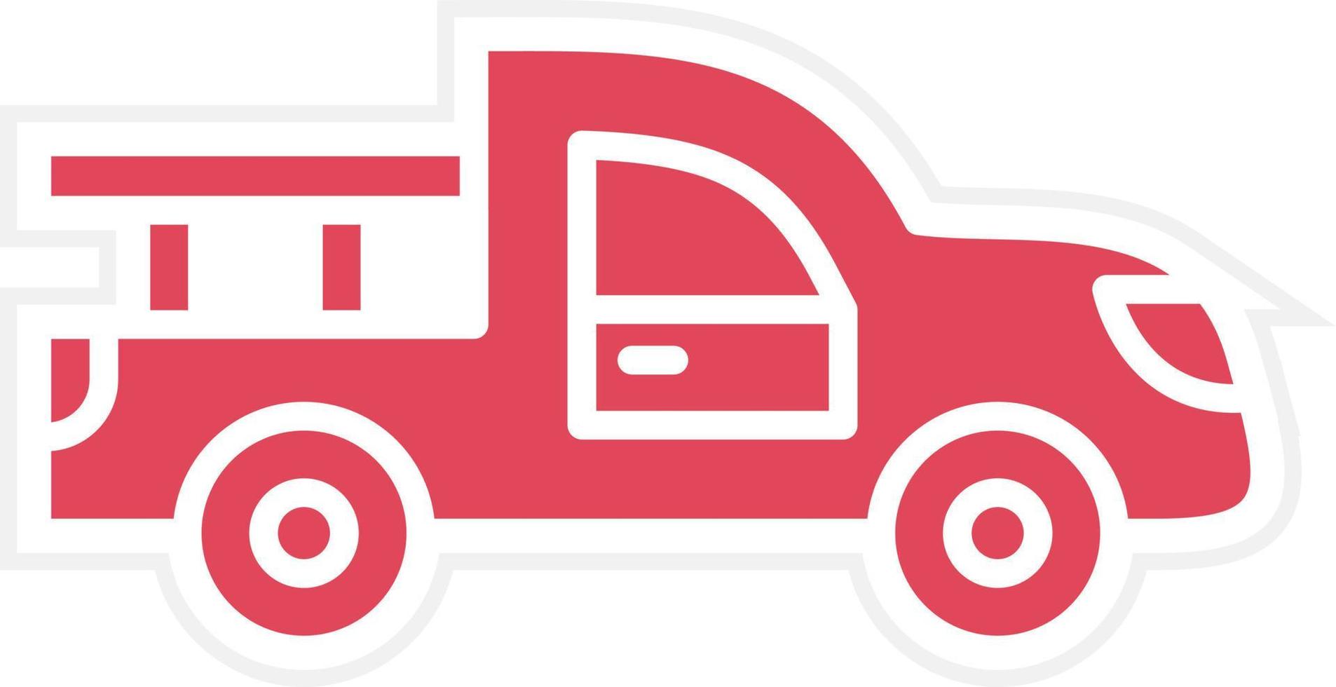 pick-up truck pictogramstijl vector
