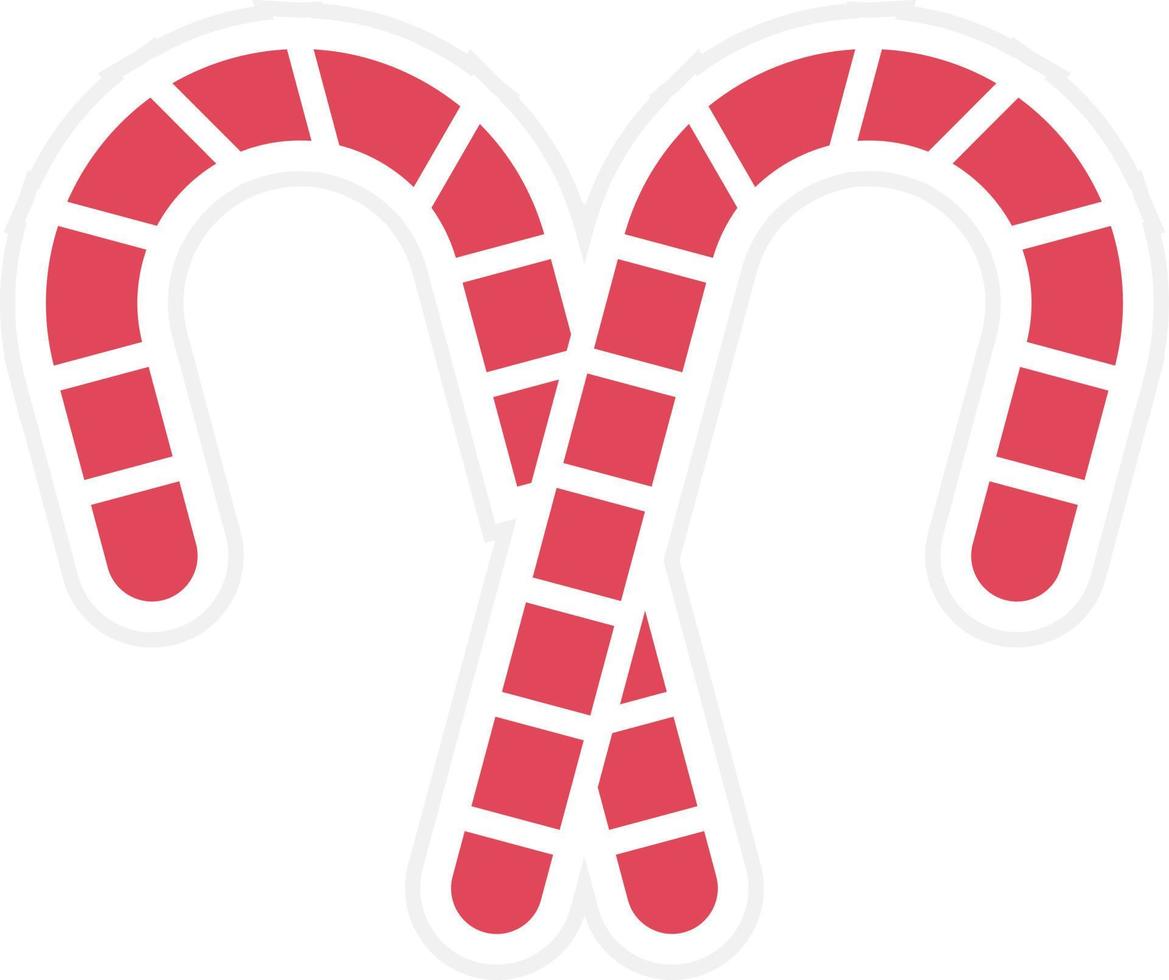 candy cane pictogramstijl vector