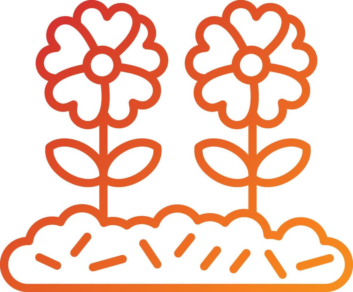 bloem plantage pictogramstijl vector