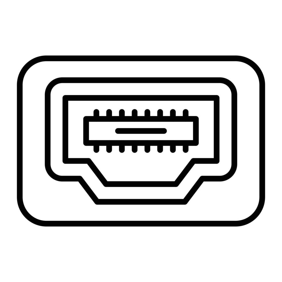 pictogramstijl hdmi-poort vector