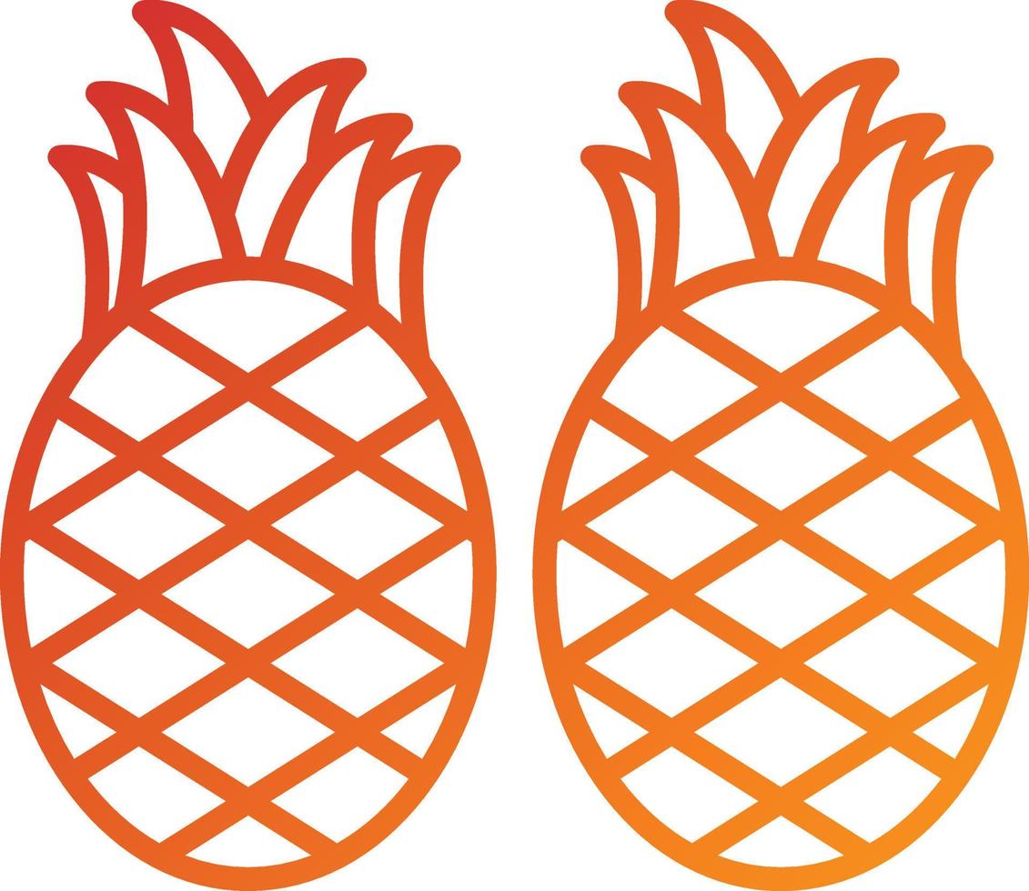 ananas pictogramstijl vector