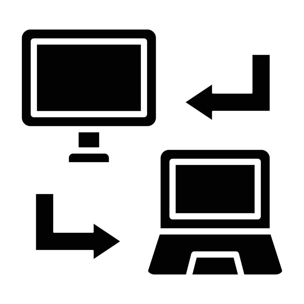 pictogramstijl gegevenssynchronisatie vector