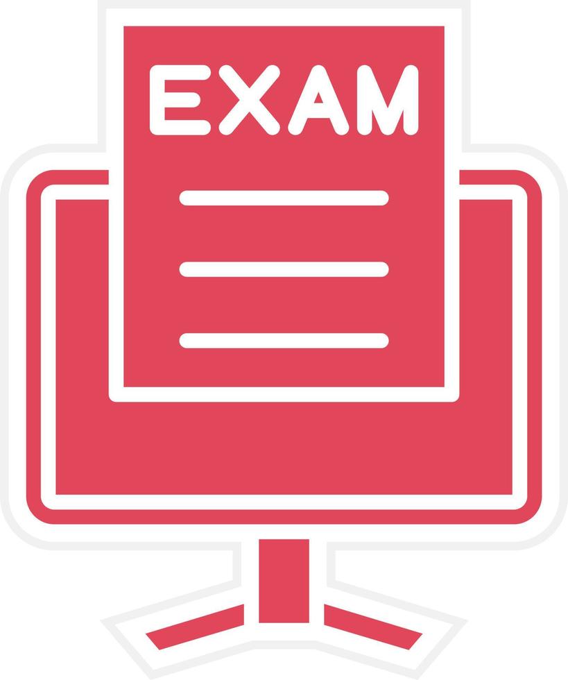 online examen pictogramstijl vector