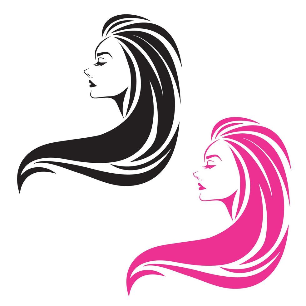 schoonheidssalon haar logo vector