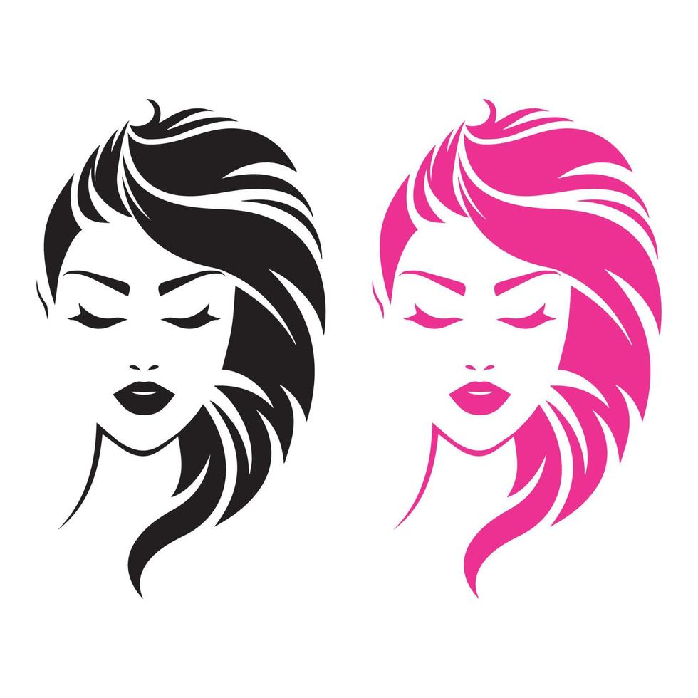 schoonheidssalon haar logo vector