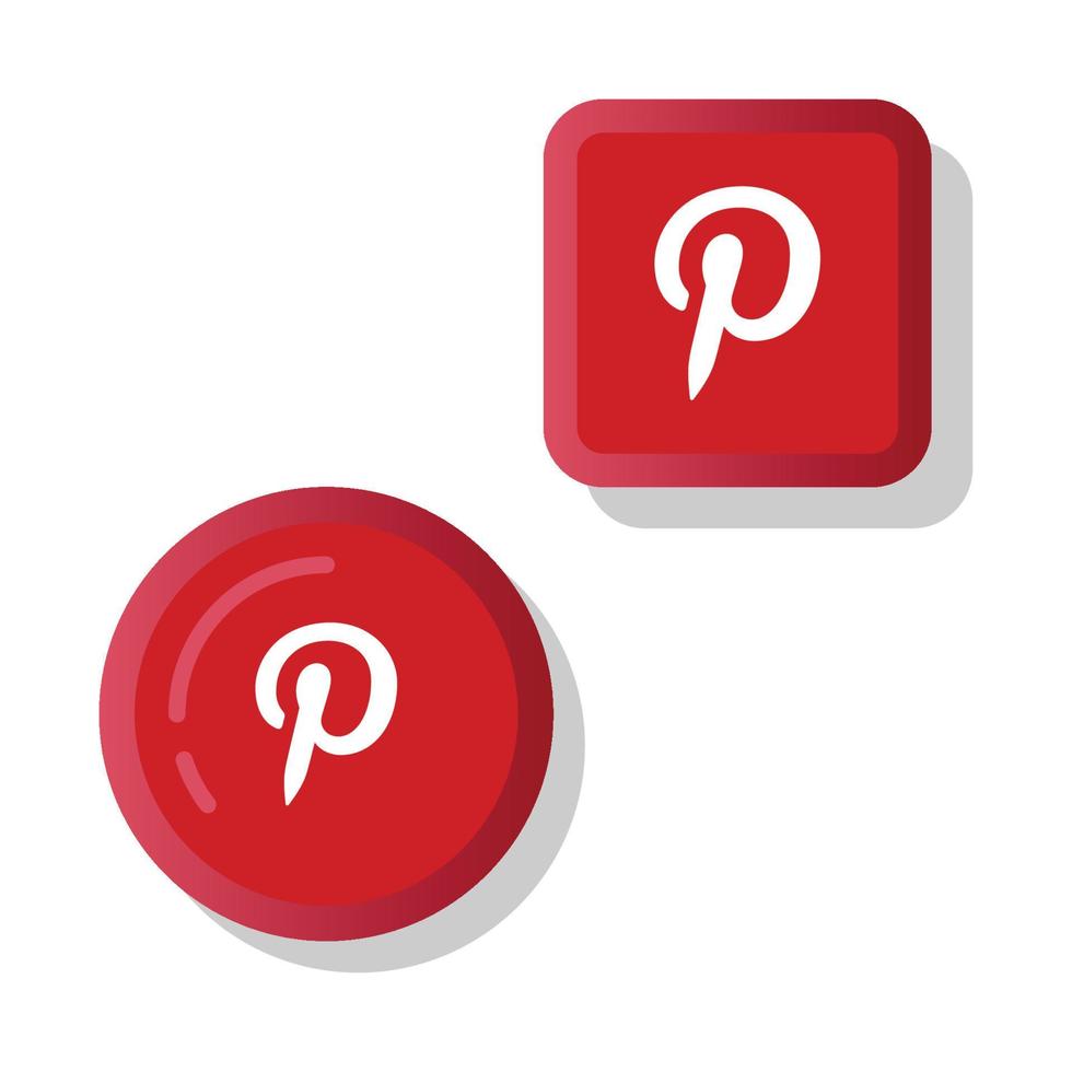 pinterest pictogram ontwerp vector