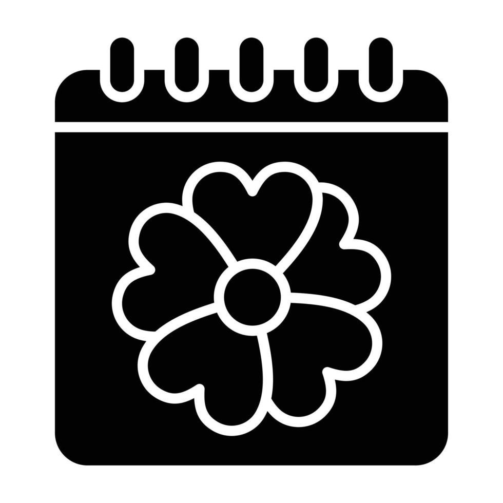 lente kalender pictogramstijl vector