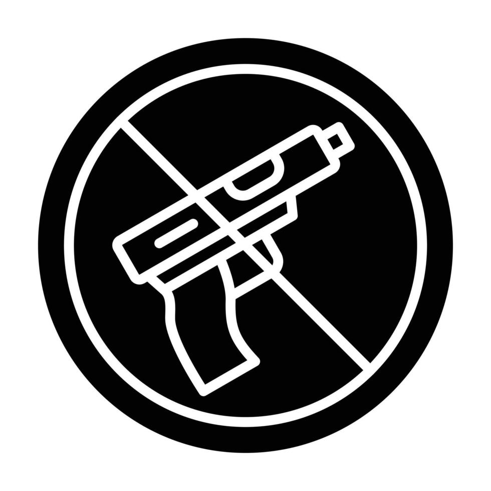 geen wapens pictogramstijl vector