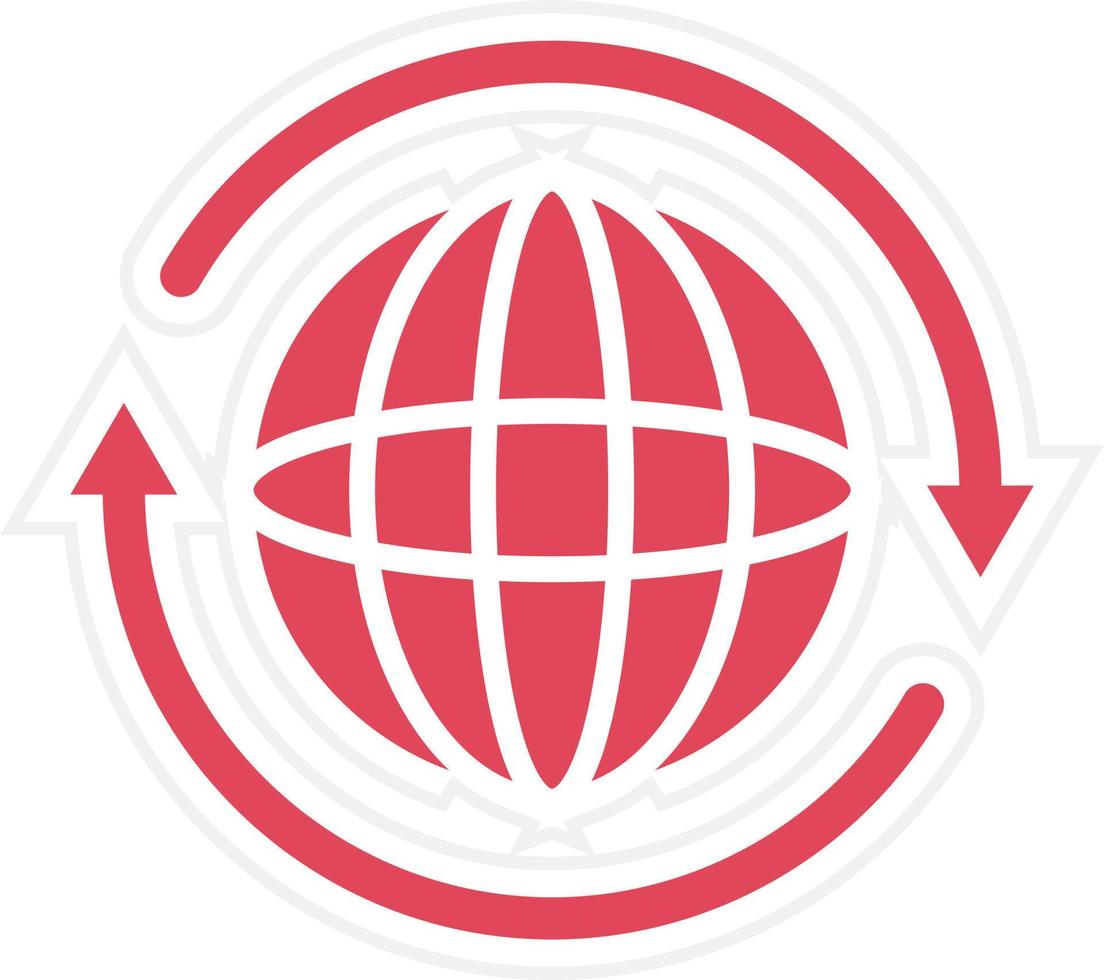 wereldwijde pictogramstijl vector