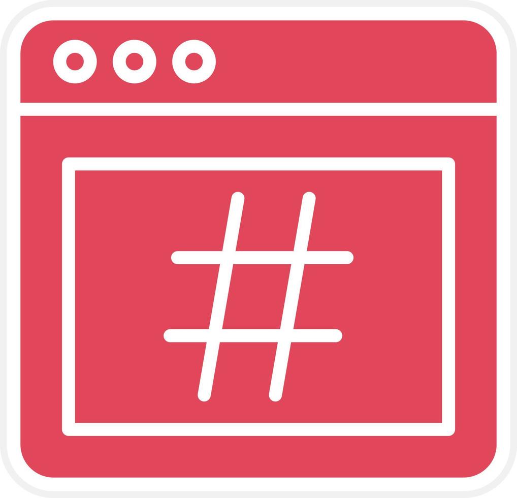 hashtag-pictogramstijl vector