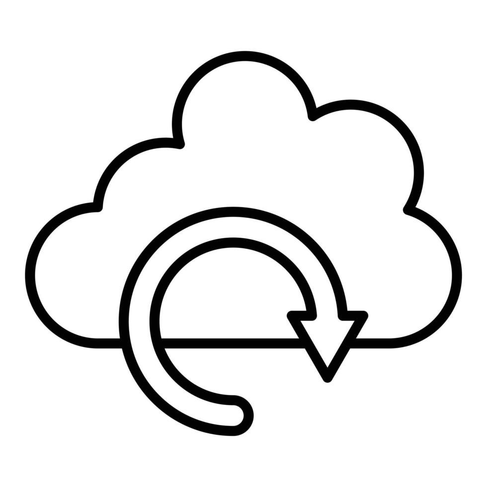 pictogramstijl voor cloudback-up vector