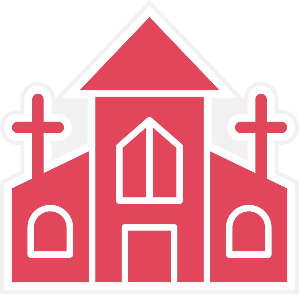 kerk pictogramstijl vector