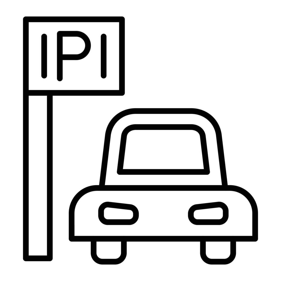pictogramstijl parkeerplaats vector