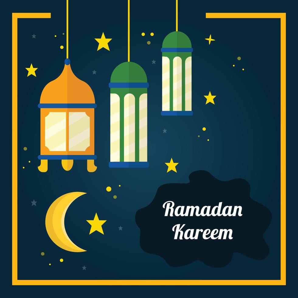 ramadan kareem achtergrond plat ontwerp vector