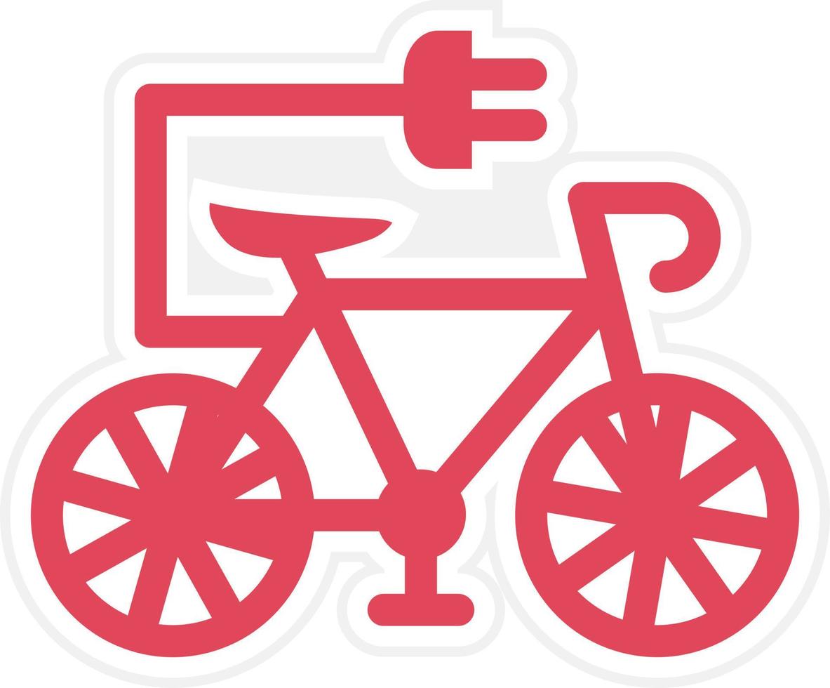 elektrische fiets pictogramstijl vector