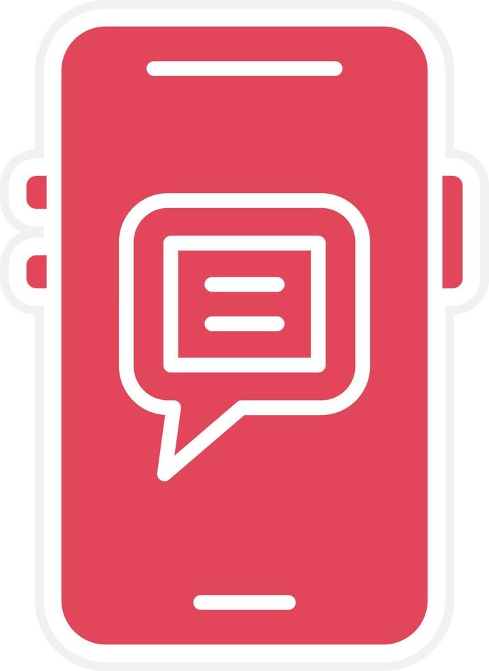 mobiele chat-pictogramstijl vector