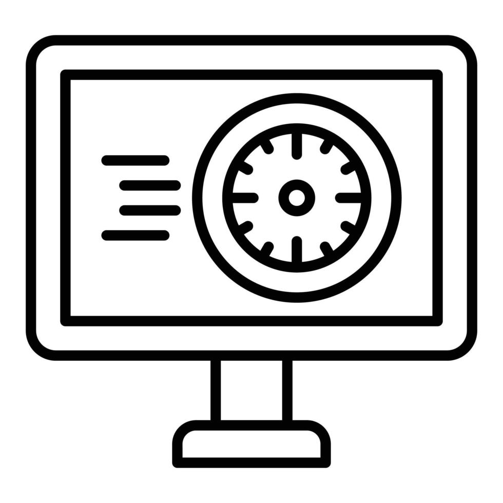 monitor pictogramstijl vector