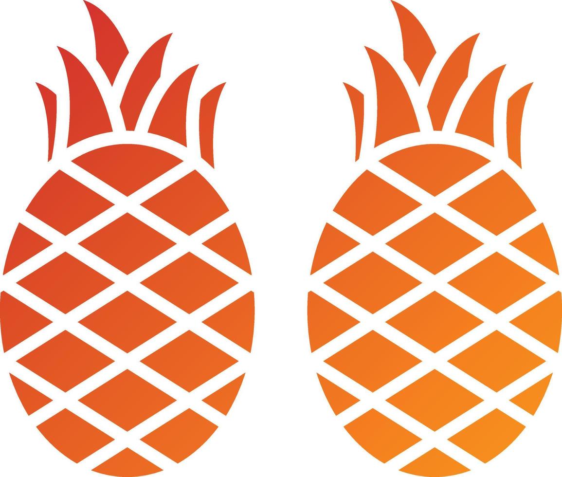 ananas pictogramstijl vector