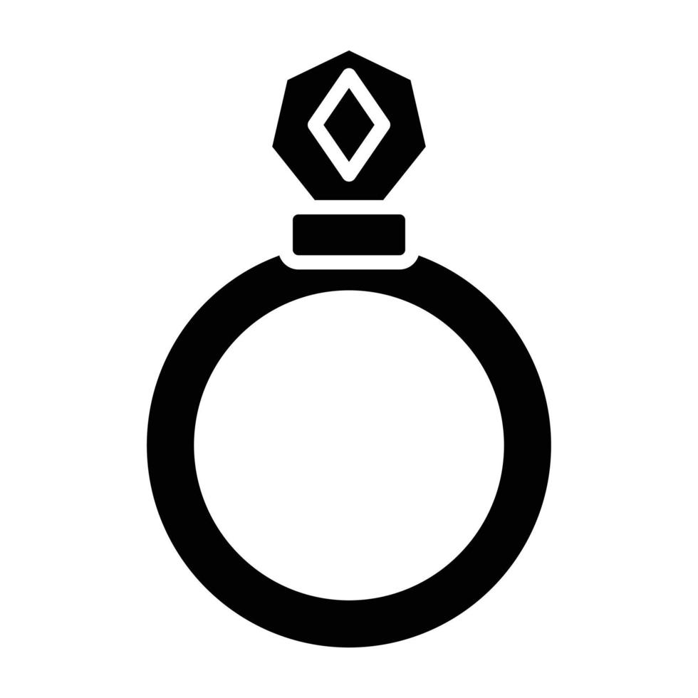 pictogramstijl diamanten ring vector