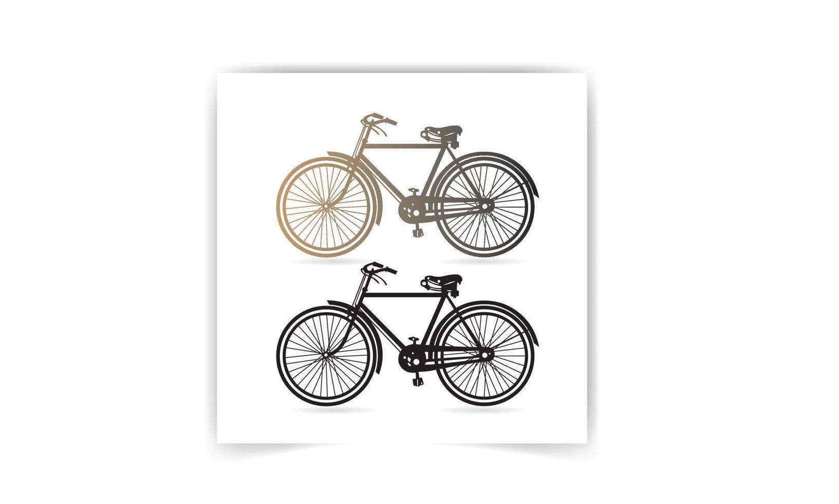 fiets en fiets platte pictogram vector logo sjabloon