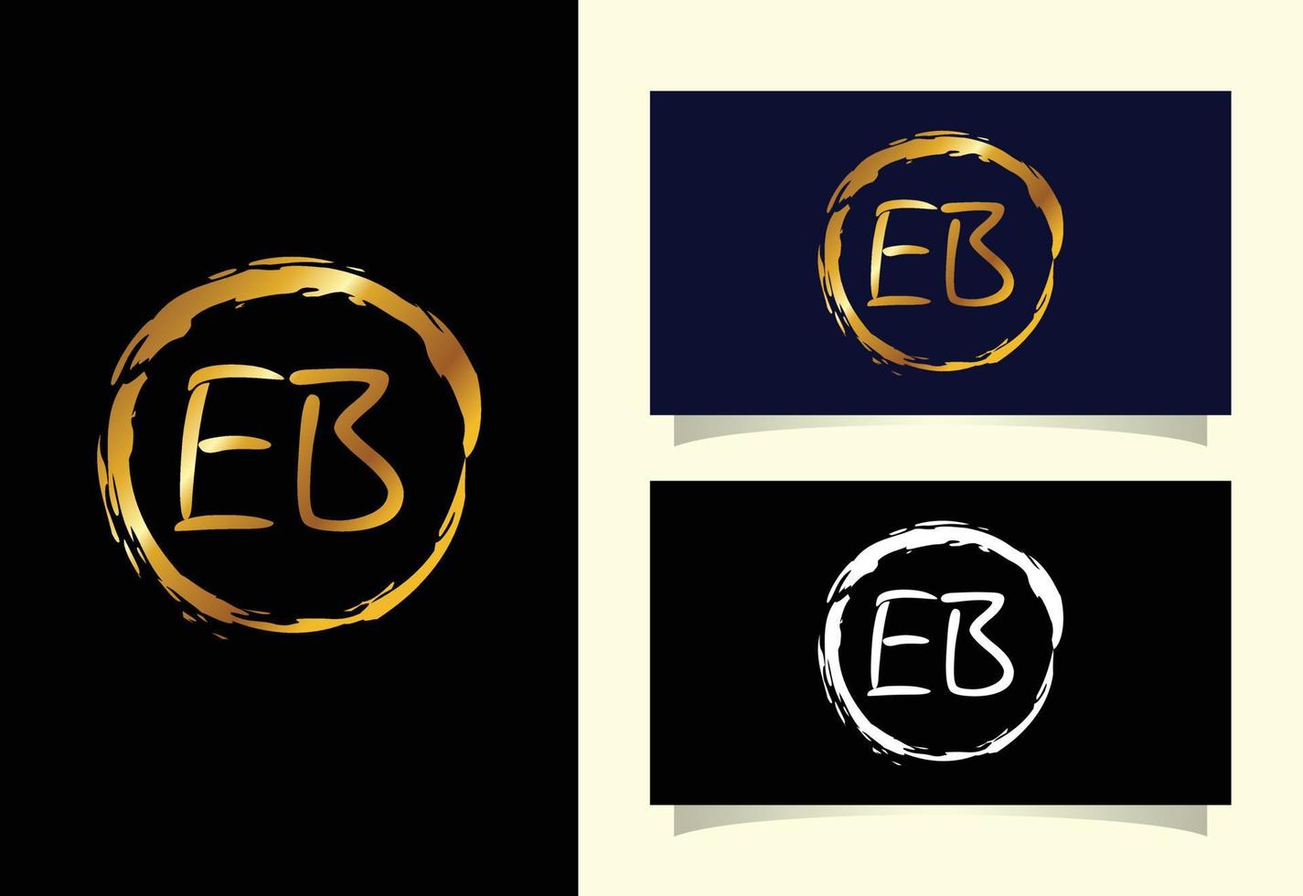 beginletter eb logo ontwerp vector. grafisch alfabetsymbool voor bedrijfsidentiteit vector