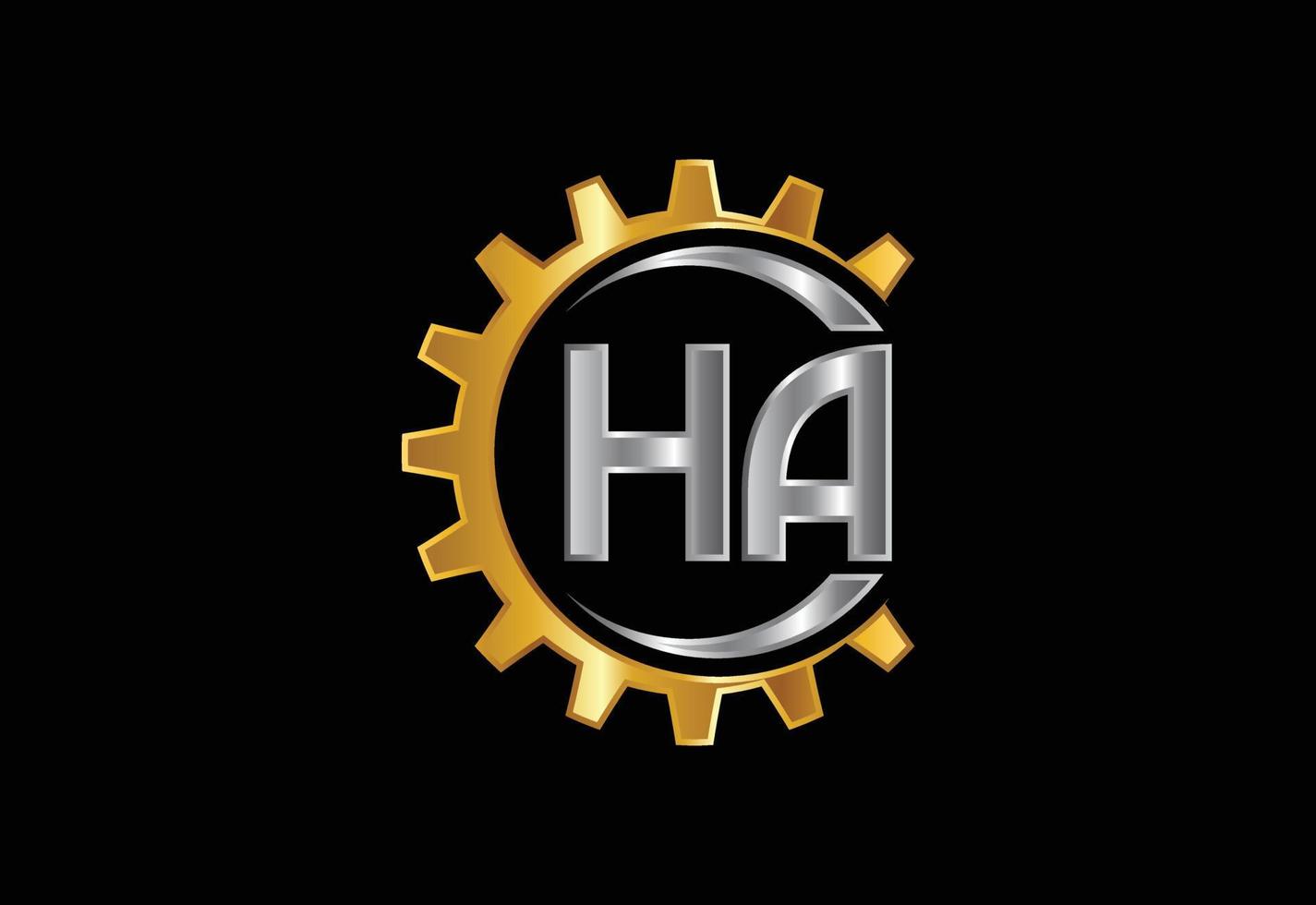 eerste letter ha logo ontwerp vector. grafisch alfabetsymbool voor bedrijfsidentiteit vector