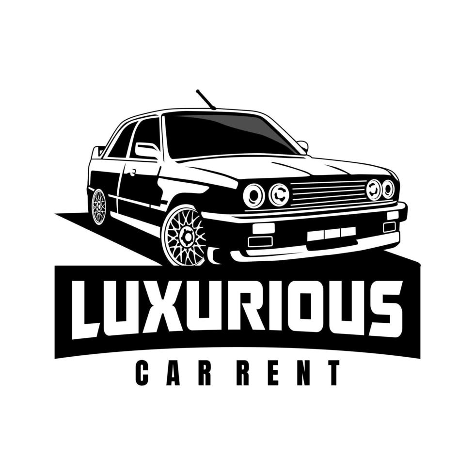 auto illustratie logo ontwerp concept vector