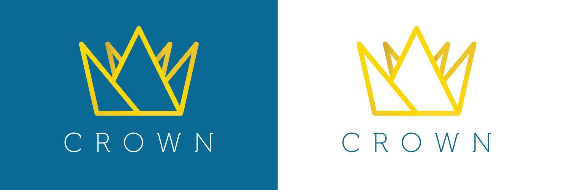 moderne kroon logo ontwerpsjabloon. kroon logo pictogram ontwerp vector. vector