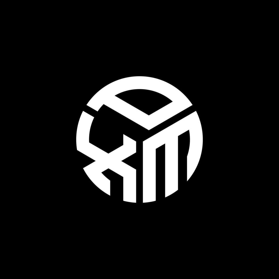 pxm brief logo ontwerp op zwarte achtergrond. pxm creatieve initialen brief logo concept. pxm brief ontwerp. vector