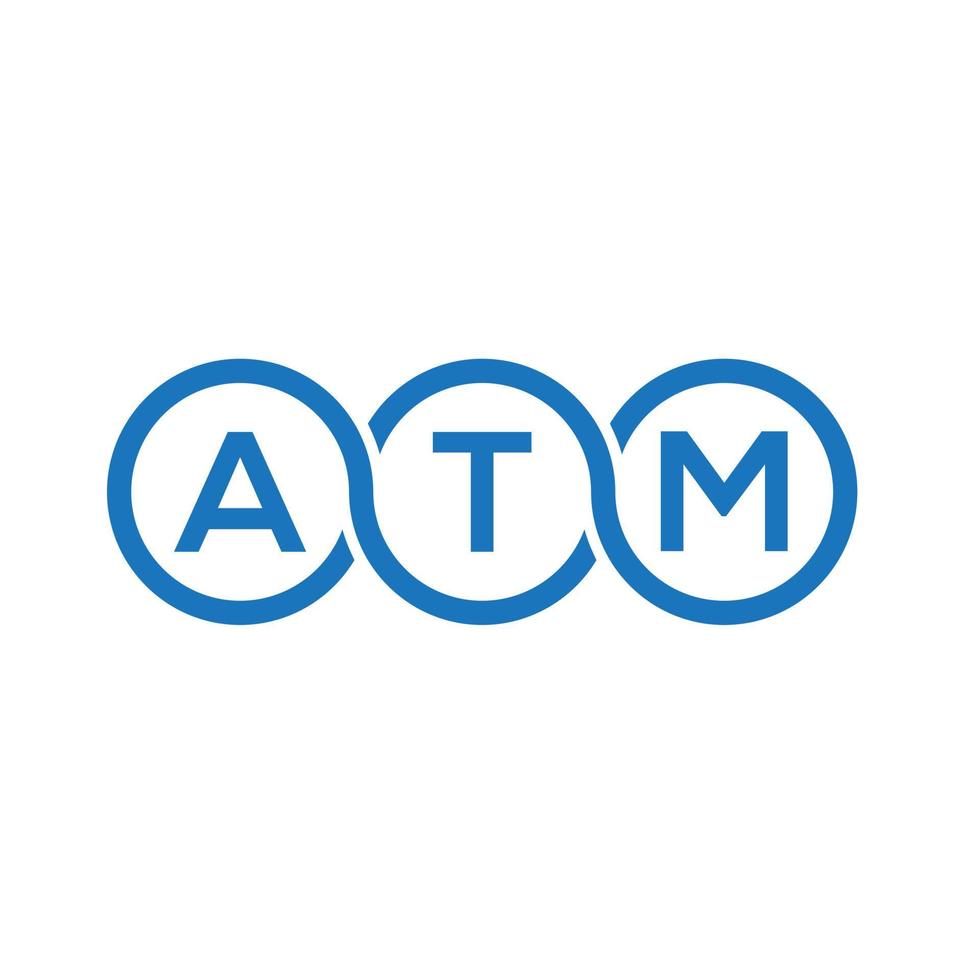 atm brief logo ontwerp op witte achtergrond. atm creatieve initialen brief logo concept. atm brief ontwerp. vector