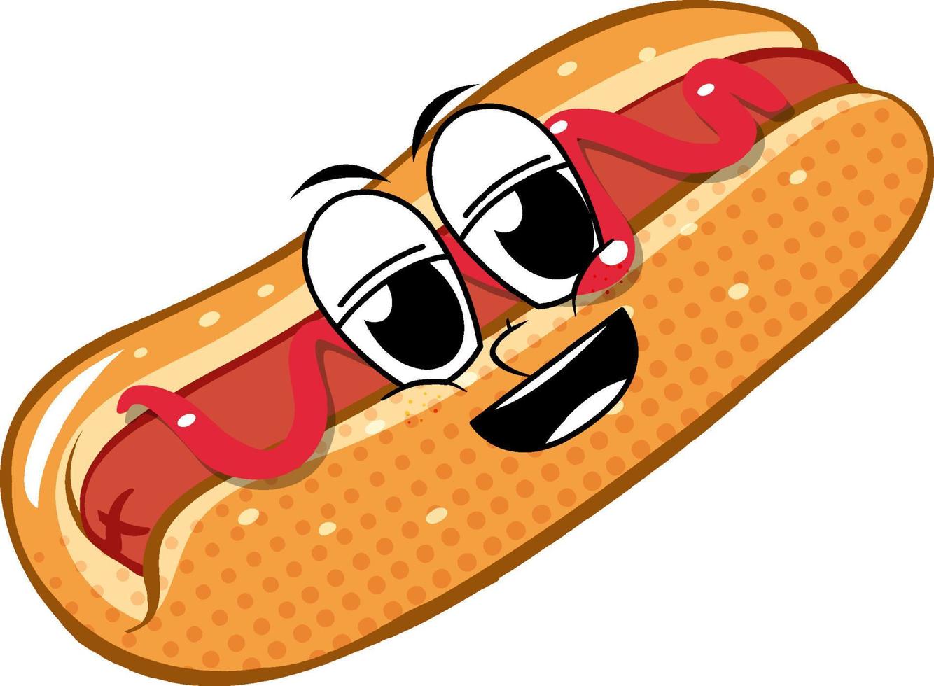 hotdog met blij gezicht vector