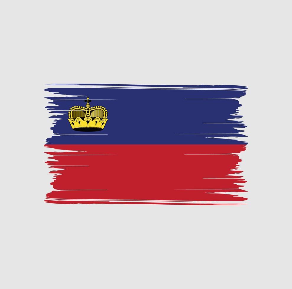 Liechtenstein vlag penseelstreken. nationale vlag vector