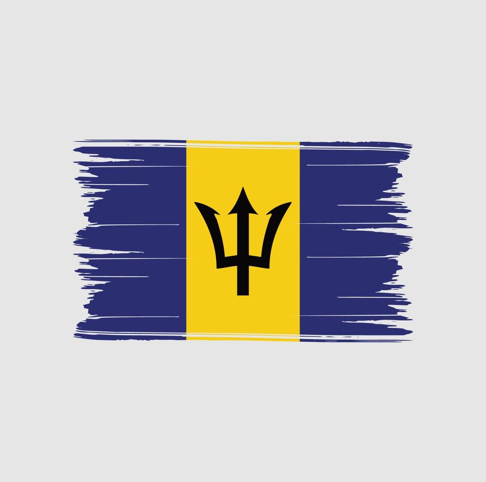 barbados vlag penseelstreken. nationale vlag vector