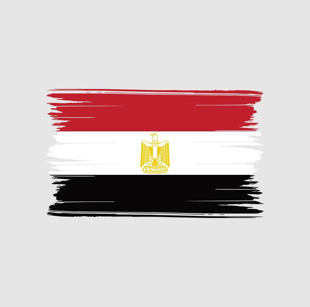 egypte vlag penseelstreken. nationale vlag vector