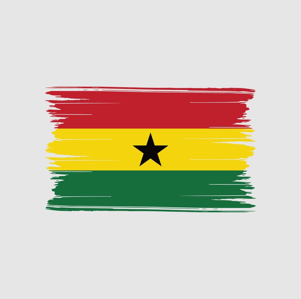 ghana vlag penseelstreken. nationale vlag vector